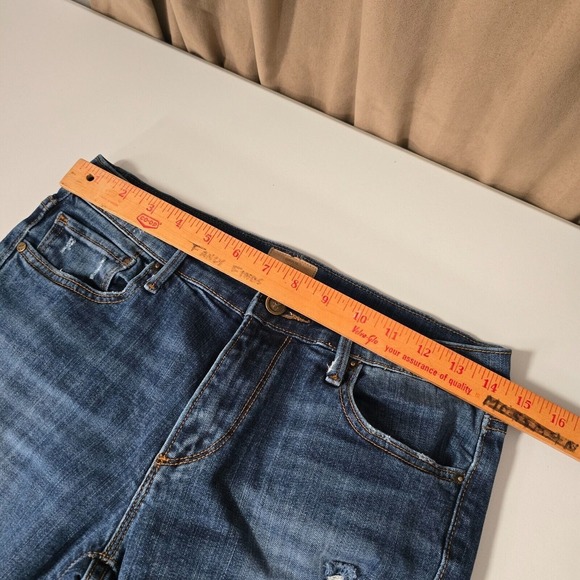 Driftwood Marilyn Jeans Womens 27 Blue‎ Distressed Destroyed Skinny Stretch - Picture 8 of 13